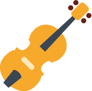 Drawing of a violin