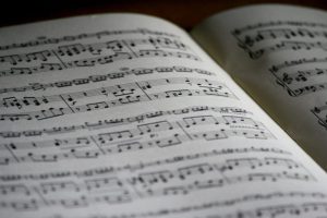 Guitar music score Guitar music score