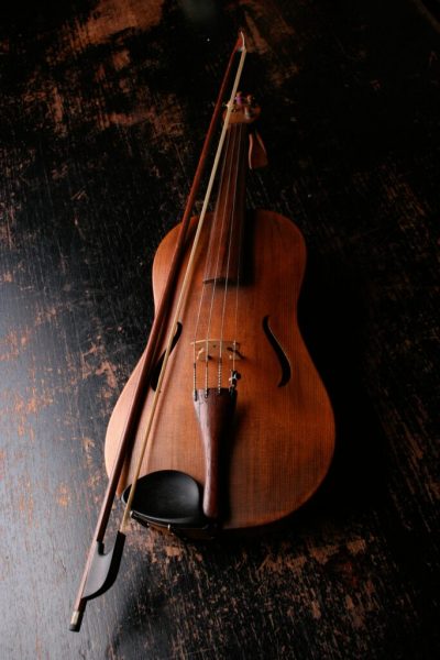 Photo of a violin for students of Brussels Academy of pop music