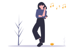 adolescente escutando musica adolescente escutando musica